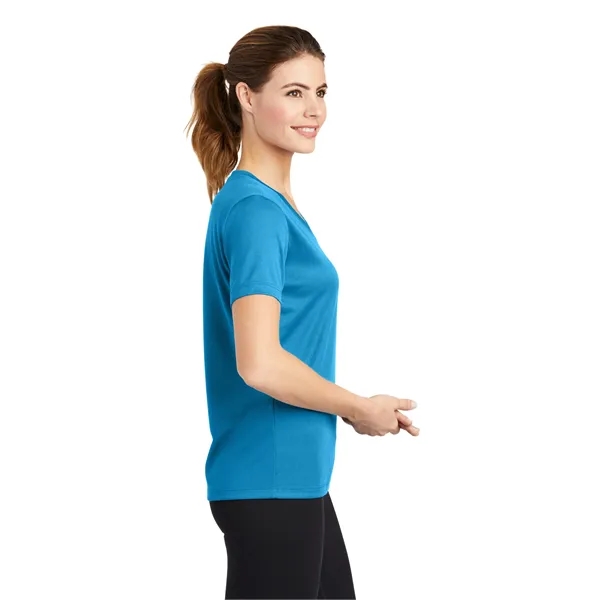 Sport-Tek Women's PosiCharge RacerMesh V-Neck Tee. - Sport-Tek Women's PosiCharge RacerMesh V-Neck Tee. - Image 18 of 45