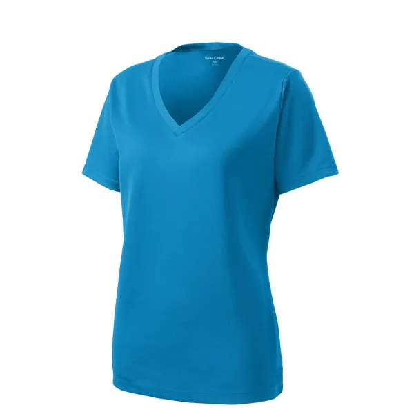 Sport-Tek Women's PosiCharge RacerMesh V-Neck Tee. - Sport-Tek Women's PosiCharge RacerMesh V-Neck Tee. - Image 19 of 45