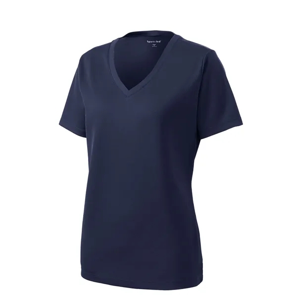 Sport-Tek Women's PosiCharge RacerMesh V-Neck Tee. - Sport-Tek Women's PosiCharge RacerMesh V-Neck Tee. - Image 29 of 45