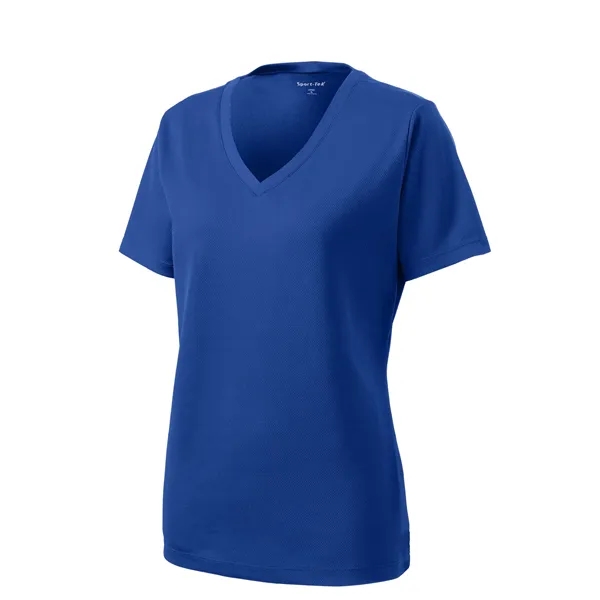 Sport-Tek Women's PosiCharge RacerMesh V-Neck Tee. - Sport-Tek Women's PosiCharge RacerMesh V-Neck Tee. - Image 34 of 45