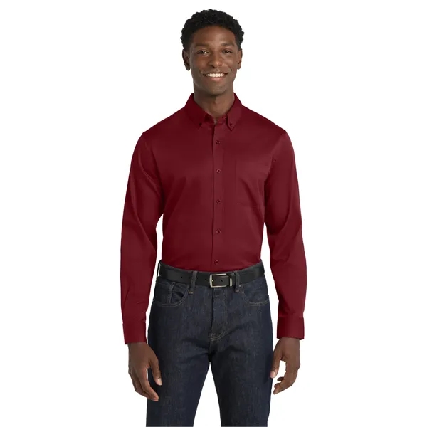 Port Authority Long Sleeve SuperPro React Twill Shirt. - Port Authority Long Sleeve SuperPro React Twill Shirt. - Image 0 of 70