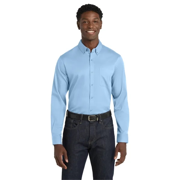 Port Authority Long Sleeve SuperPro React Twill Shirt. - Port Authority Long Sleeve SuperPro React Twill Shirt. - Image 4 of 70