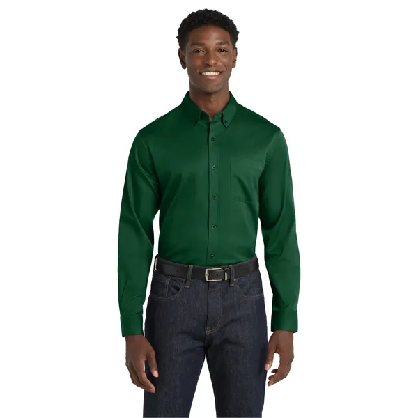 Port Authority Long Sleeve SuperPro React Twill Shirt. - Port Authority Long Sleeve SuperPro React Twill Shirt. - Image 9 of 70