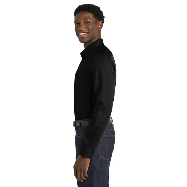 Port Authority Long Sleeve SuperPro React Twill Shirt. - Port Authority Long Sleeve SuperPro React Twill Shirt. - Image 16 of 70