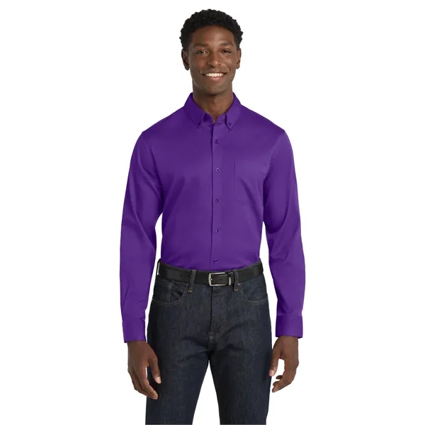 Port Authority Long Sleeve SuperPro React Twill Shirt. - Port Authority Long Sleeve SuperPro React Twill Shirt. - Image 24 of 70