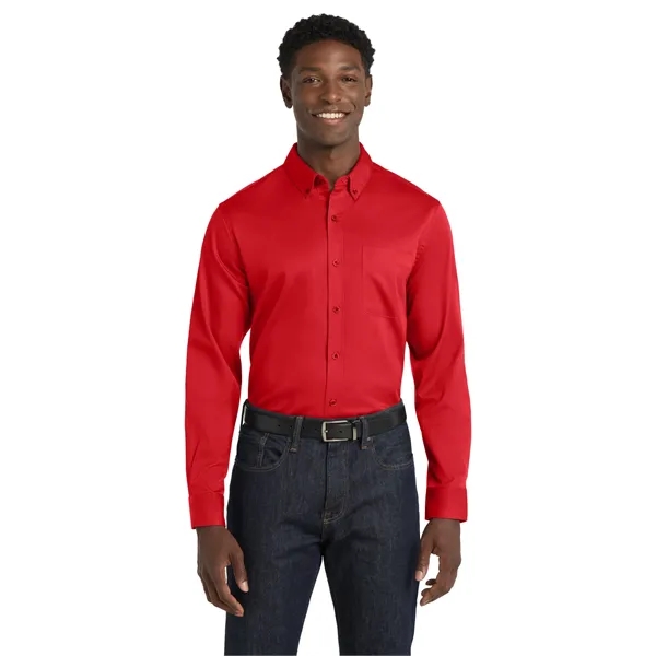 Port Authority Long Sleeve SuperPro React Twill Shirt. - Port Authority Long Sleeve SuperPro React Twill Shirt. - Image 33 of 70