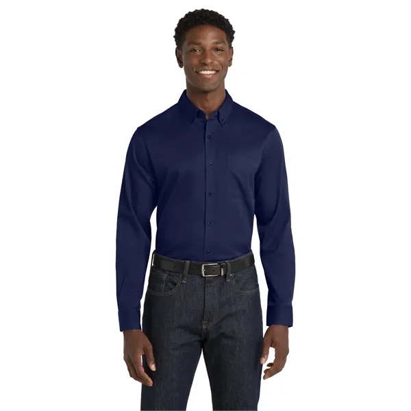 Port Authority Long Sleeve SuperPro React Twill Shirt. - Port Authority Long Sleeve SuperPro React Twill Shirt. - Image 44 of 70