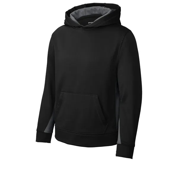 Sport-Tek Youth Sport-Wick Fleece Colorblock Hooded Pullo... - Sport-Tek Youth Sport-Wick Fleece Colorblock Hooded Pullo... - Image 3 of 19