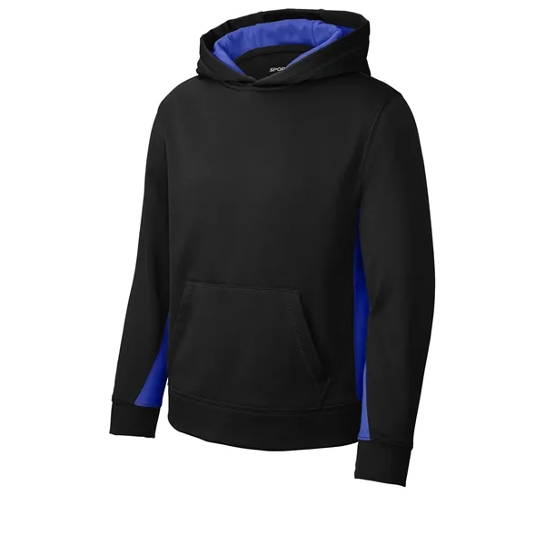 Sport-Tek Youth Sport-Wick Fleece Colorblock Hooded Pullo... - Sport-Tek Youth Sport-Wick Fleece Colorblock Hooded Pullo... - Image 13 of 19