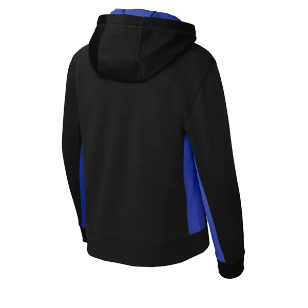 Sport-Tek Youth Sport-Wick Fleece Colorblock Hooded Pullo... - Sport-Tek Youth Sport-Wick Fleece Colorblock Hooded Pullo... - Image 14 of 19