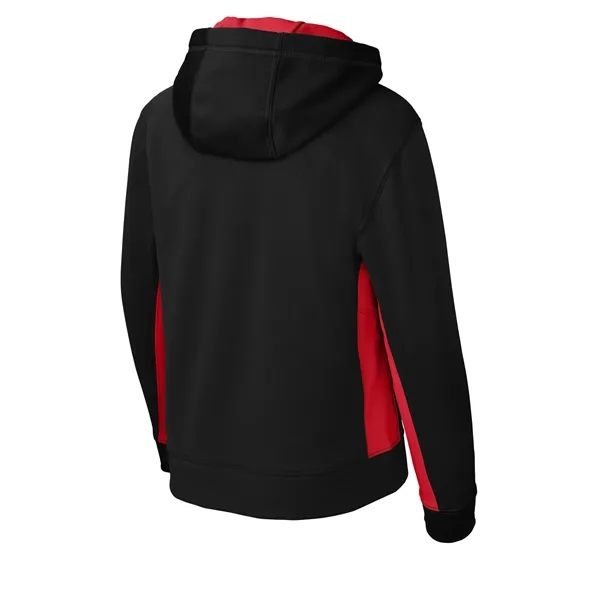 Sport-Tek Youth Sport-Wick Fleece Colorblock Hooded Pullo... - Sport-Tek Youth Sport-Wick Fleece Colorblock Hooded Pullo... - Image 9 of 19