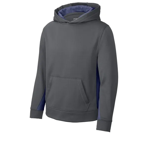 Sport-Tek Youth Sport-Wick Fleece Colorblock Hooded Pullo... - Sport-Tek Youth Sport-Wick Fleece Colorblock Hooded Pullo... - Image 18 of 19
