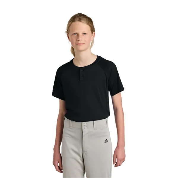 Sport-Tek Youth PosiCharge Competitor 2-Button Henley