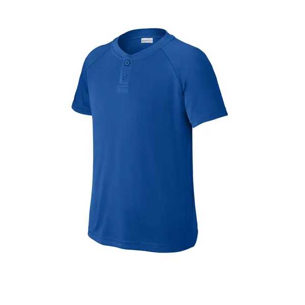 Sport-Tek Youth PosiCharge Competitor 2-Button Henley