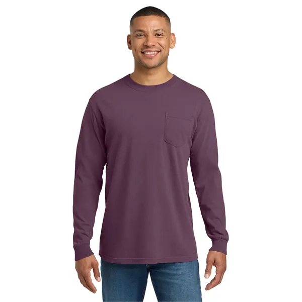 Custom COMFORT COLORS Heavyweight Ring Spun Long Sleeve Pocket Tee.