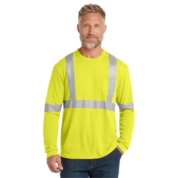 CornerStone ANSI 107 Class 2 Long Sleeve Safety T-Shirt. - CornerStone ANSI 107 Class 2 Long Sleeve Safety T-Shirt. - Image 6 of 10