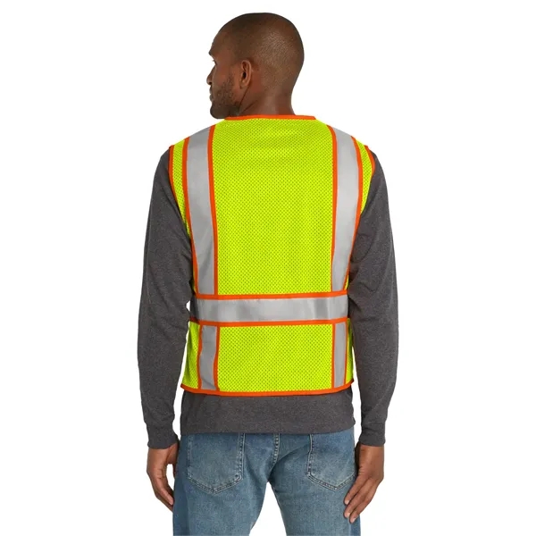 CornerStone ANSI 107 Class 2 Mesh Zippered Two-Tone Vest. - CornerStone ANSI 107 Class 2 Mesh Zippered Two-Tone Vest. - Image 1 of 5