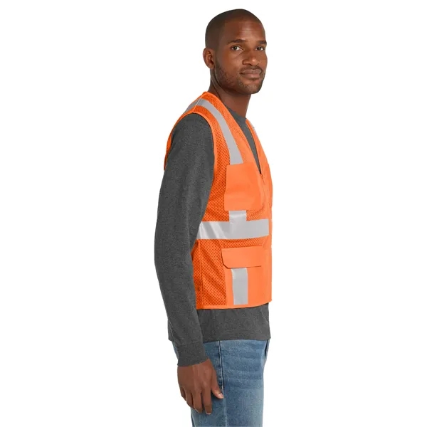 CornerStone ANSI 107 Class 2 Mesh Six-Pocket Zippered Vest. - CornerStone ANSI 107 Class 2 Mesh Six-Pocket Zippered Vest. - Image 2 of 10
