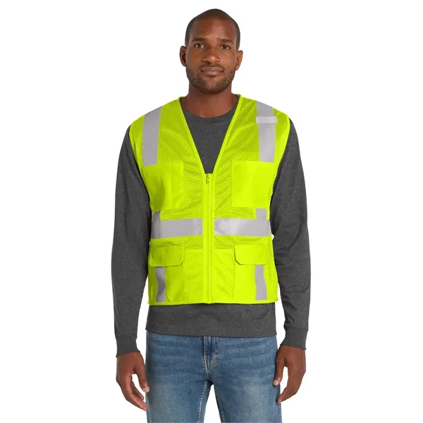 CornerStone ANSI 107 Class 2 Mesh Six-Pocket Zippered Vest. - CornerStone ANSI 107 Class 2 Mesh Six-Pocket Zippered Vest. - Image 5 of 10