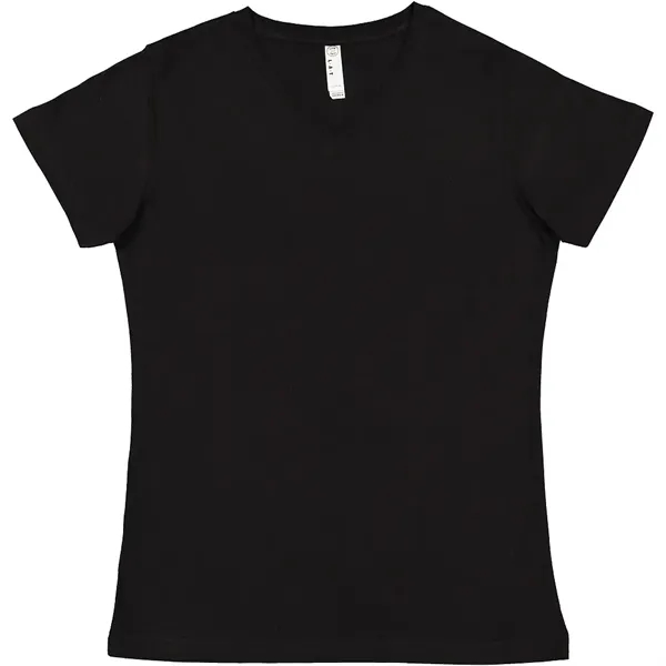 LAT 4.5oz 100% Ladies V Neck T - LAT 4.5oz 100% Ladies V Neck T - Image 4 of 51