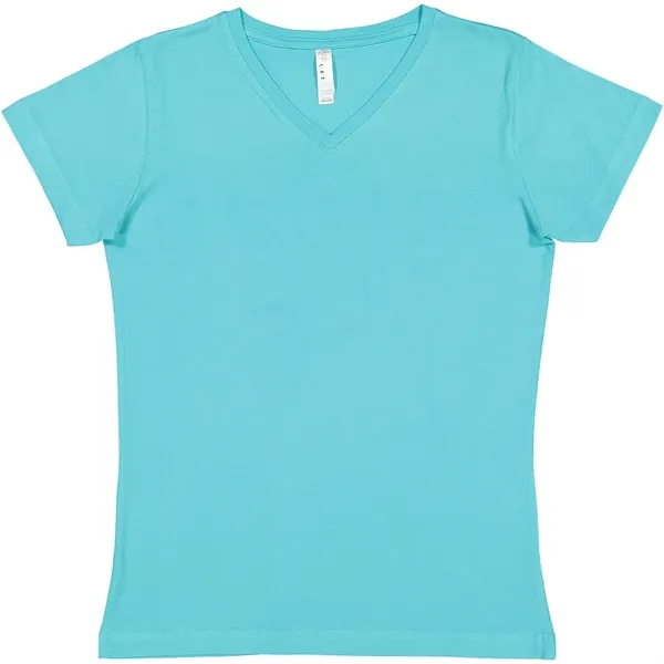 LAT 4.5oz 100% Ladies V Neck T - LAT 4.5oz 100% Ladies V Neck T - Image 8 of 51