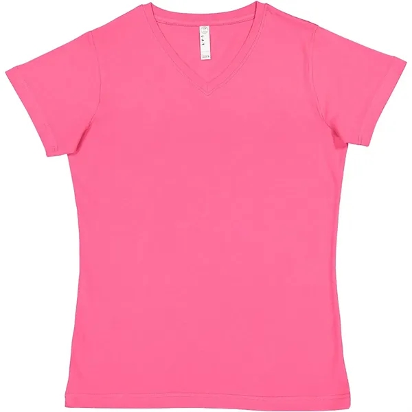 LAT 4.5oz 100% Ladies V Neck T - LAT 4.5oz 100% Ladies V Neck T - Image 16 of 51