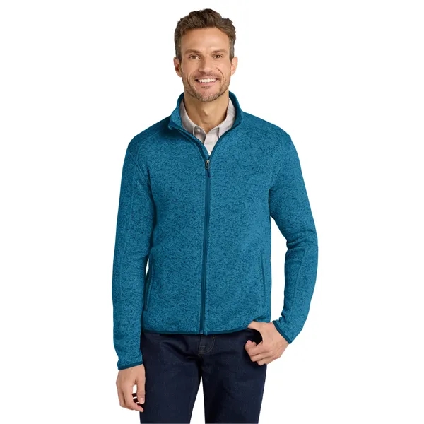 Port Authority Sweater Fleece Jacket. - Port Authority Sweater Fleece Jacket. - Image 7 of 19