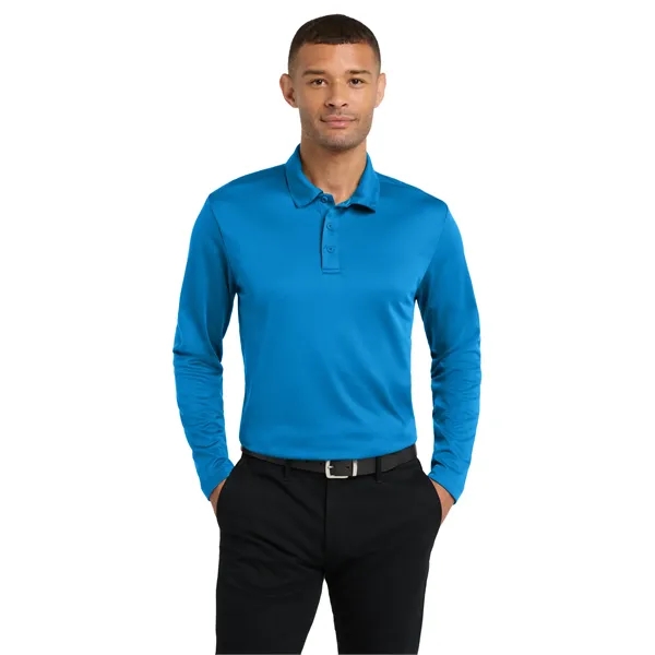 Port Authority Silk Touch Performance Long Sleeve Polo. - Port Authority Silk Touch Performance Long Sleeve Polo. - Image 5 of 40