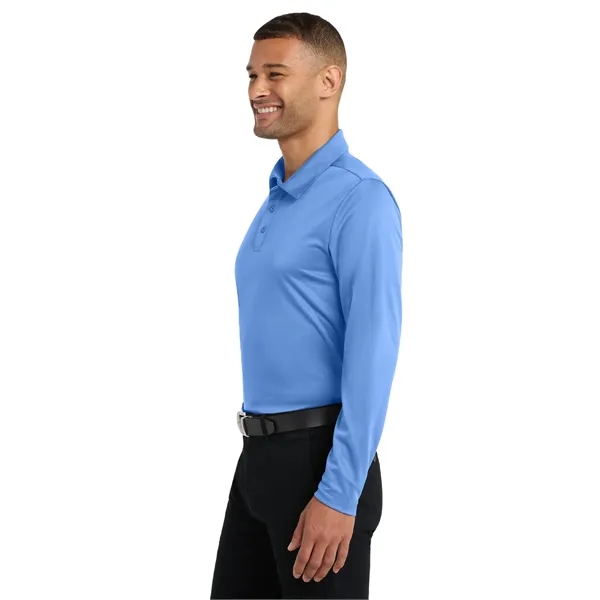 Port Authority Silk Touch Performance Long Sleeve Polo. - Port Authority Silk Touch Performance Long Sleeve Polo. - Image 12 of 40