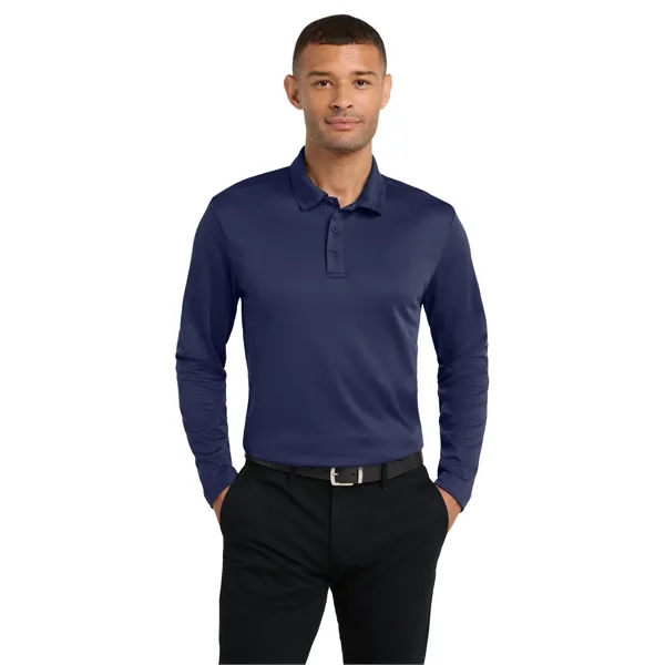 Port Authority Silk Touch Performance Long Sleeve Polo. - Port Authority Silk Touch Performance Long Sleeve Polo. - Image 14 of 40