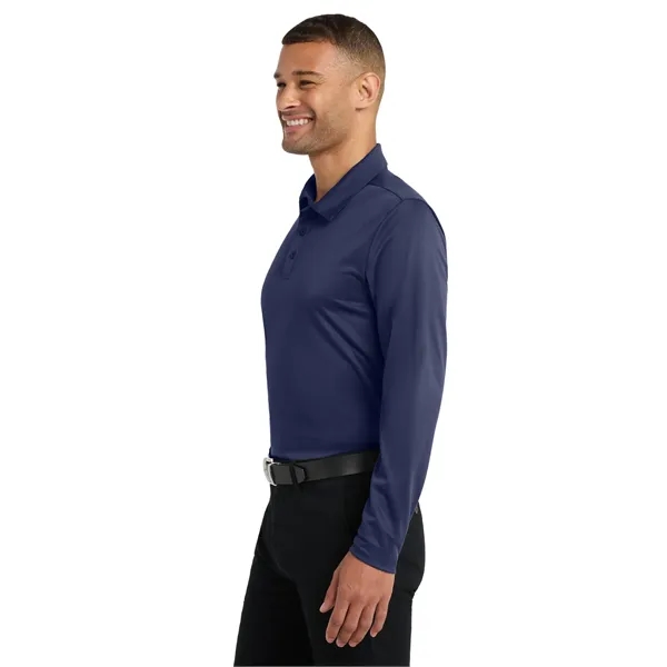 Port Authority Silk Touch Performance Long Sleeve Polo. - Port Authority Silk Touch Performance Long Sleeve Polo. - Image 17 of 40
