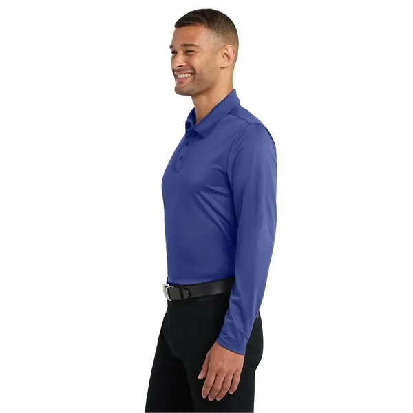 Port Authority Silk Touch Performance Long Sleeve Polo. - Port Authority Silk Touch Performance Long Sleeve Polo. - Image 25 of 40