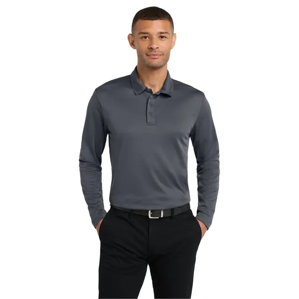 Port Authority Silk Touch Performance Long Sleeve Polo. - Port Authority Silk Touch Performance Long Sleeve Polo. - Image 29 of 40