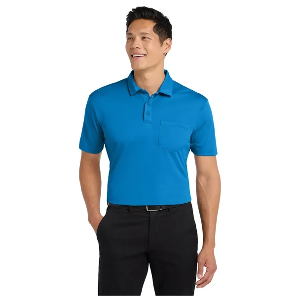 Port Authority Silk Touch Performance Pocket Polo. - Port Authority Silk Touch Performance Pocket Polo. - Image 5 of 40