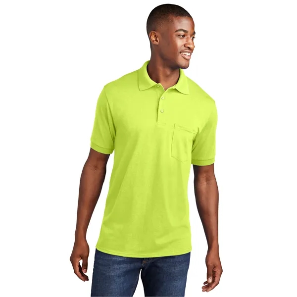 Port & Company Core Blend Jersey Knit Pocket Polo. - Port & Company Core Blend Jersey Knit Pocket Polo. - Image 20 of 35