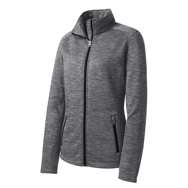 Port Authority Women's Digi Stripe Fleece Jacket. - Port Authority Women's Digi Stripe Fleece Jacket. - Image 3 of 20