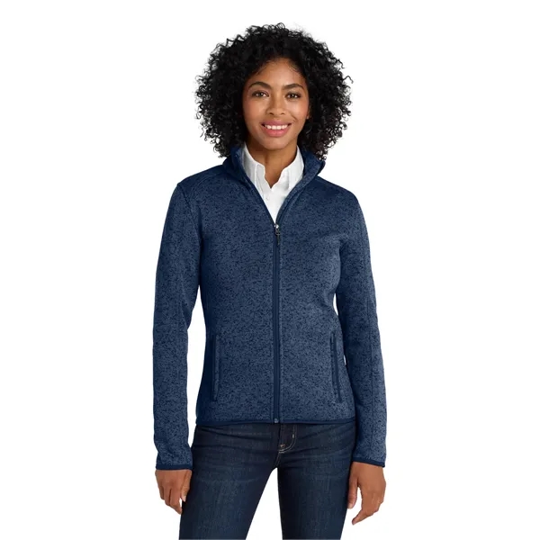 Port Authority Women's Sweater Fleece Jacket. - Port Authority Women's Sweater Fleece Jacket. - Image 16 of 20
