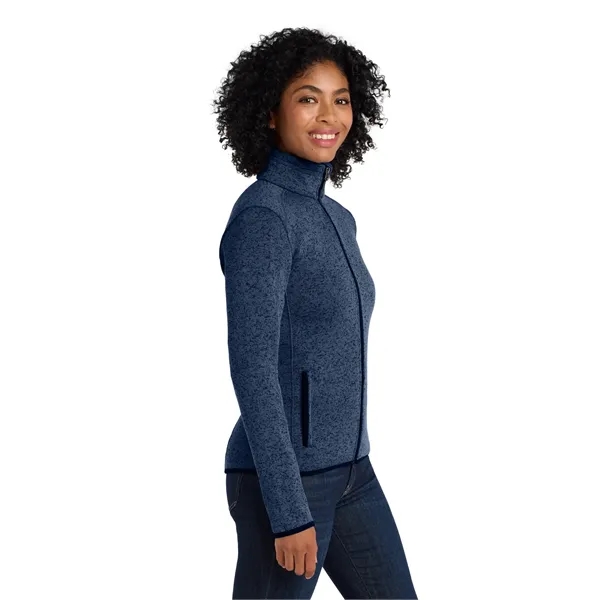 Port Authority Women's Sweater Fleece Jacket. - Port Authority Women's Sweater Fleece Jacket. - Image 18 of 20
