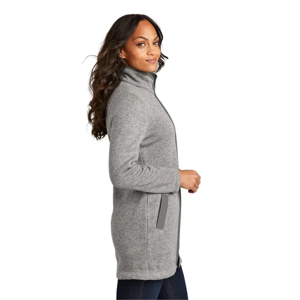 Port Authority Women's Arc Sweater Fleece Long Jacket - Port Authority Women's Arc Sweater Fleece Long Jacket - Image 2 of 14