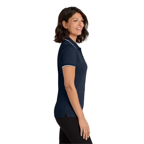 Port Authority Women's Dry Zone UV Micro-Mesh Tipped Polo. - Port Authority Women's Dry Zone UV Micro-Mesh Tipped Polo. - Image 7 of 12