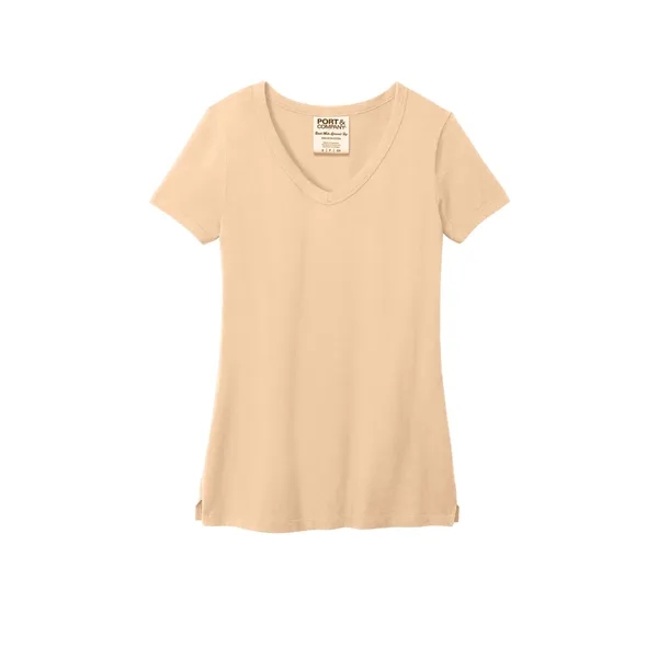 Port & Company Women's Beach Wash Garment-Dyed V-Neck Tee - Port & Company Women's Beach Wash Garment-Dyed V-Neck Tee - Image 27 of 44