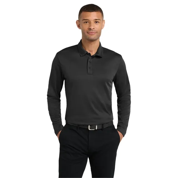 Port Authority Silk Touch Performance Long Sleeve Polo.
