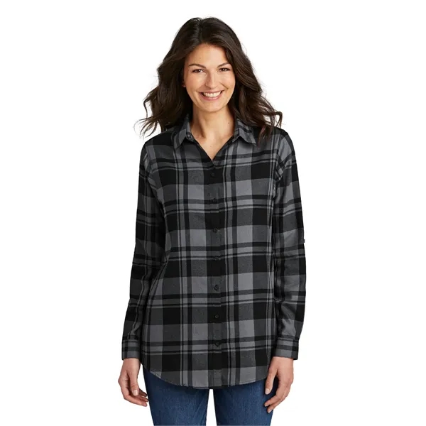 Port Authority Women's Plaid Flannel Tunic . - Port Authority Women's Plaid Flannel Tunic . - Image 0 of 29
