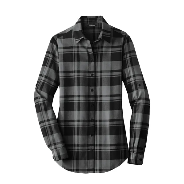 Port Authority Women's Plaid Flannel Tunic . - Port Authority Women's Plaid Flannel Tunic . - Image 3 of 29