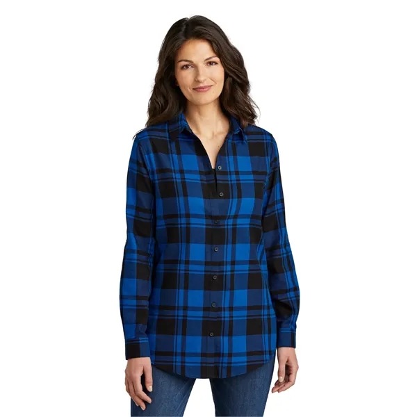Port Authority Women's Plaid Flannel Tunic . - Port Authority Women's Plaid Flannel Tunic . - Image 5 of 29