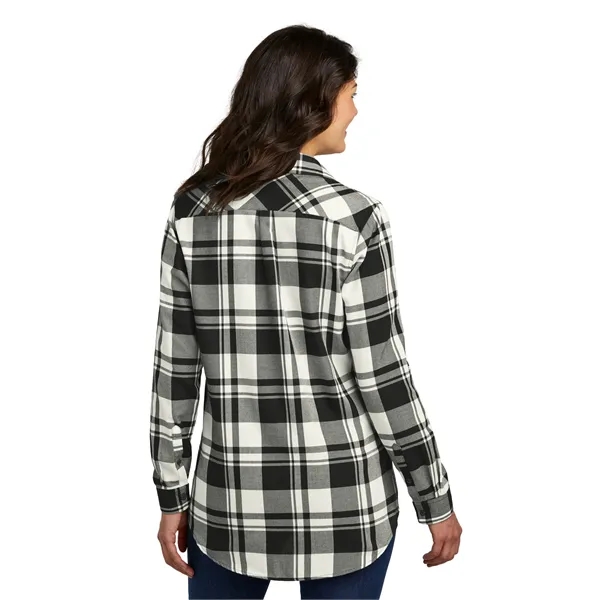 Port Authority Women's Plaid Flannel Tunic . - Port Authority Women's Plaid Flannel Tunic . - Image 11 of 29