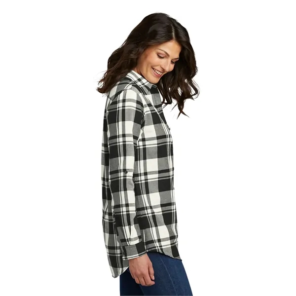 Port Authority Women's Plaid Flannel Tunic . - Port Authority Women's Plaid Flannel Tunic . - Image 13 of 29