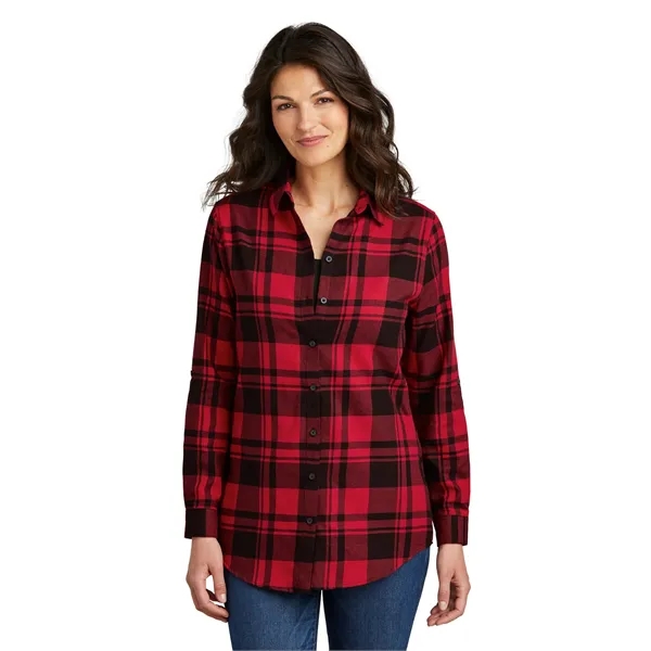 Port Authority Women's Plaid Flannel Tunic . - Port Authority Women's Plaid Flannel Tunic . - Image 15 of 29