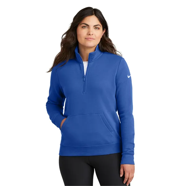 Nike Women's Club Fleece Sleeve Swoosh 1/2-Zip - Nike Women's Club Fleece Sleeve Swoosh 1/2-Zip - Image 14 of 33
