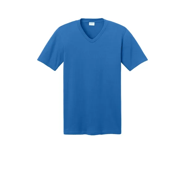 Port & Company Core Cotton V-Neck Tee. - Port & Company Core Cotton V-Neck Tee. - Image 25 of 49